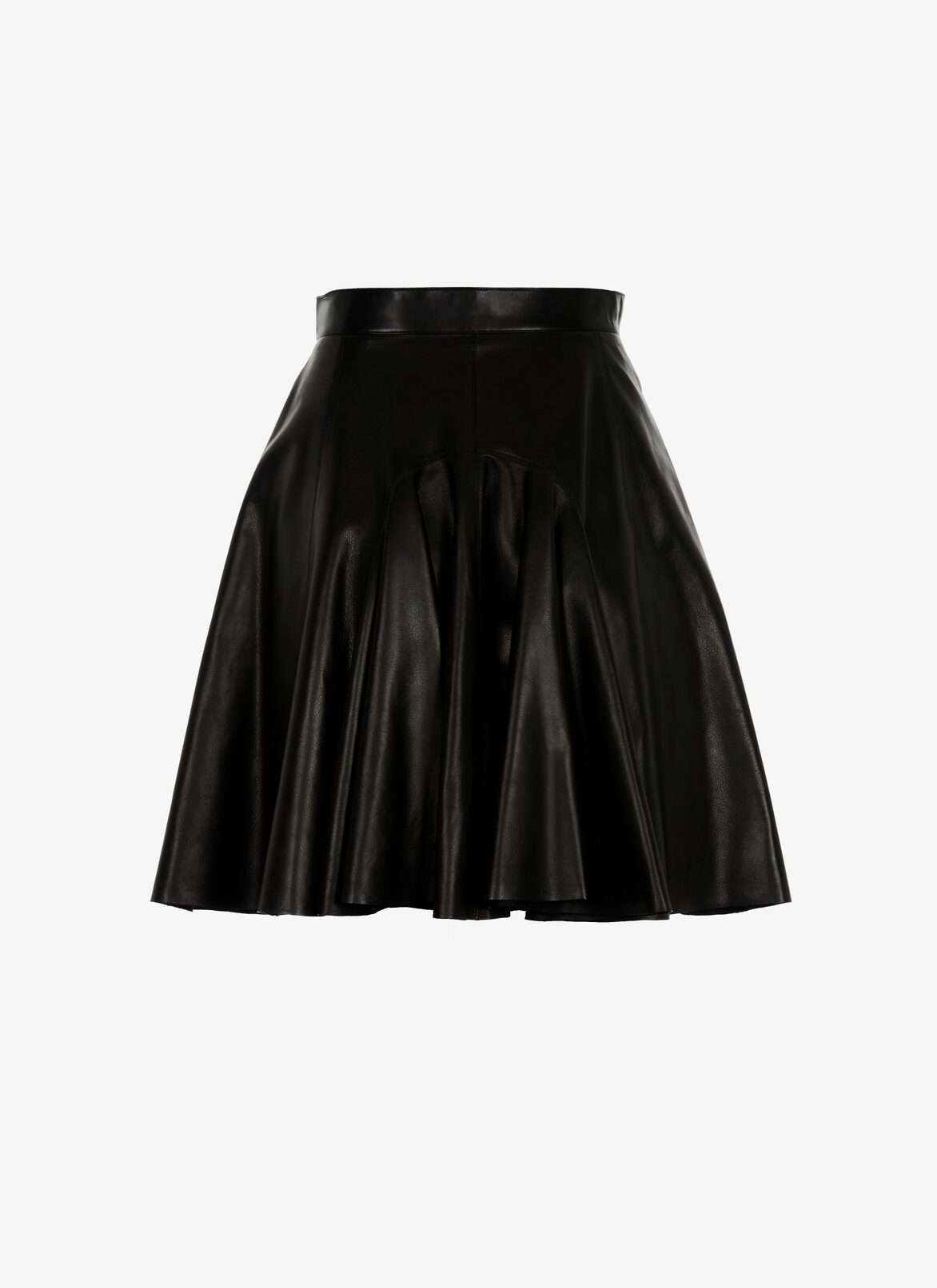 Short leather skirt ALAÏA BLACK SHORT LEATHER SKIRT